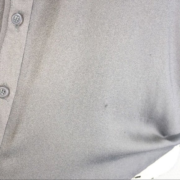 Forever 21 Gray Button Front Blouse S - Picture 4 of 6